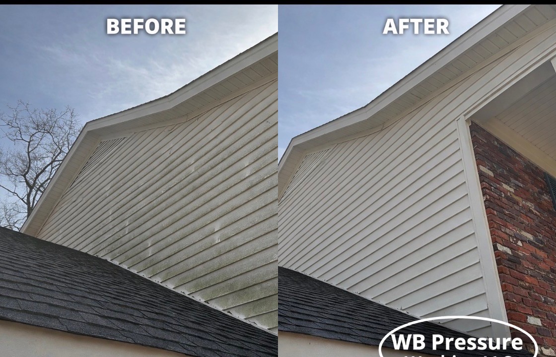 Before and after siding soft wash — Robeson County NC